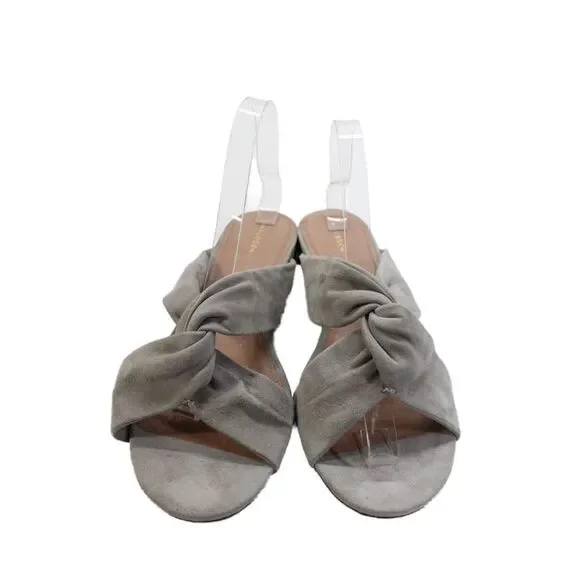 Halogen Womens Suede Cross Strap Slide On Sandals Grey Size 10 Medium - Picture 2 of 5